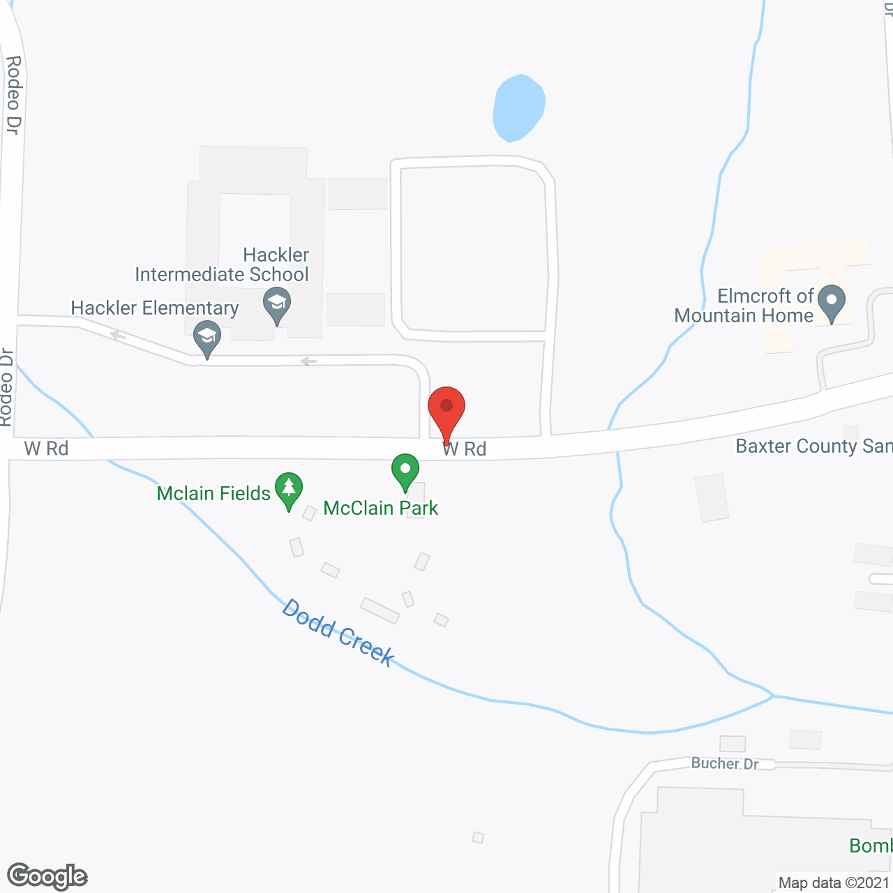 Map of the neighborhood around Southern Meadows Senior Living