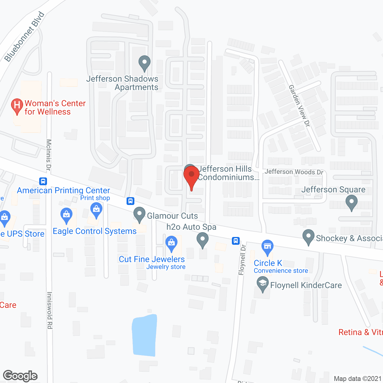Map of the neighborhood around Jefferson Hills