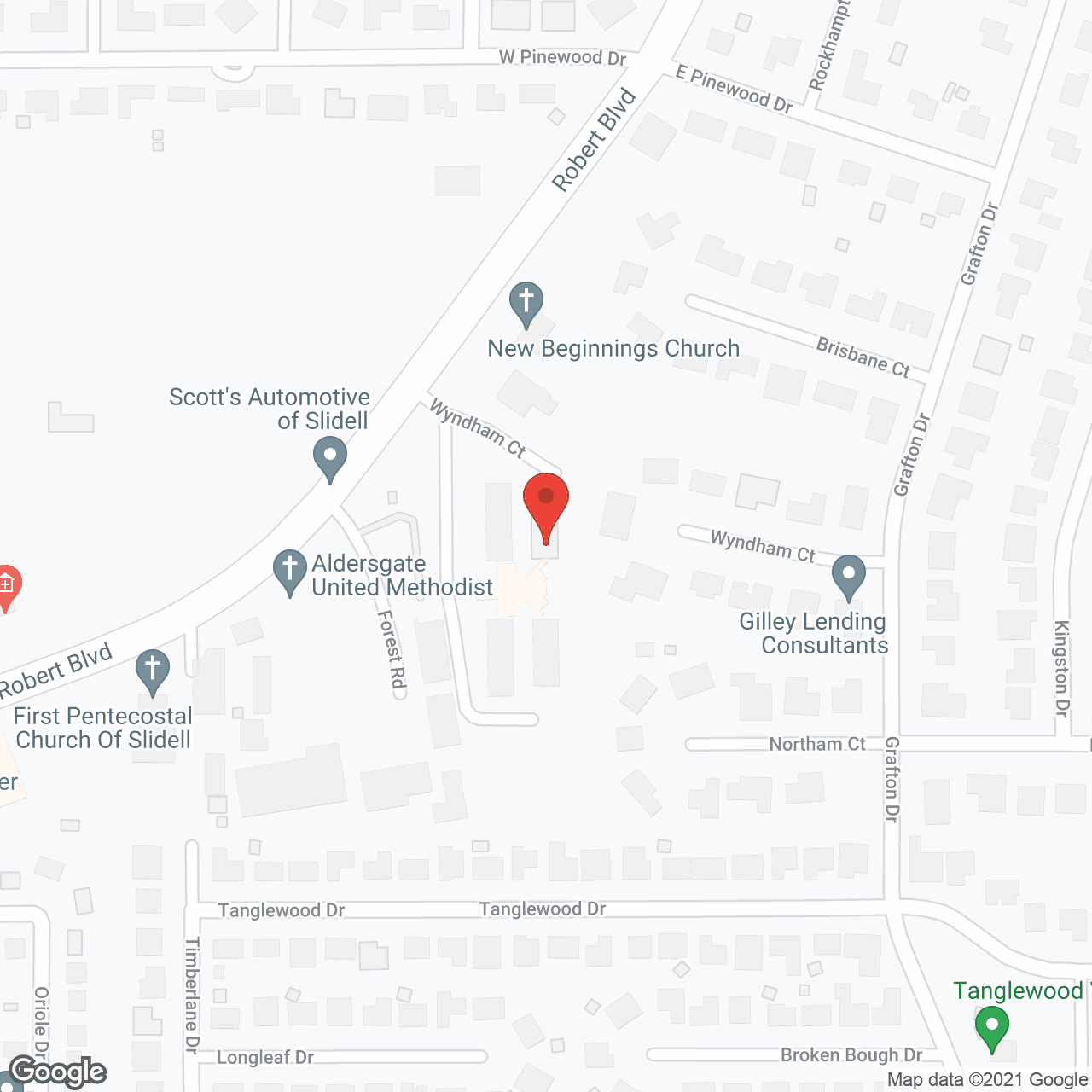 Map of the neighborhood around Azalea Estates of Slidell