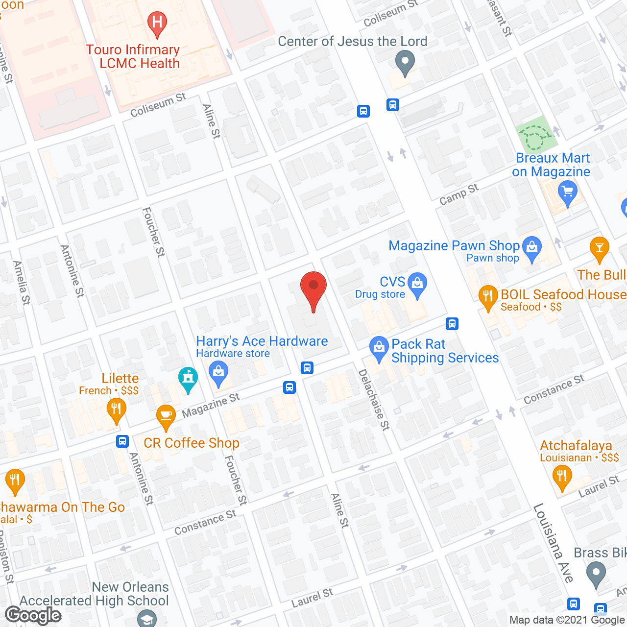 Map of the neighborhood around Laurel Senior Living