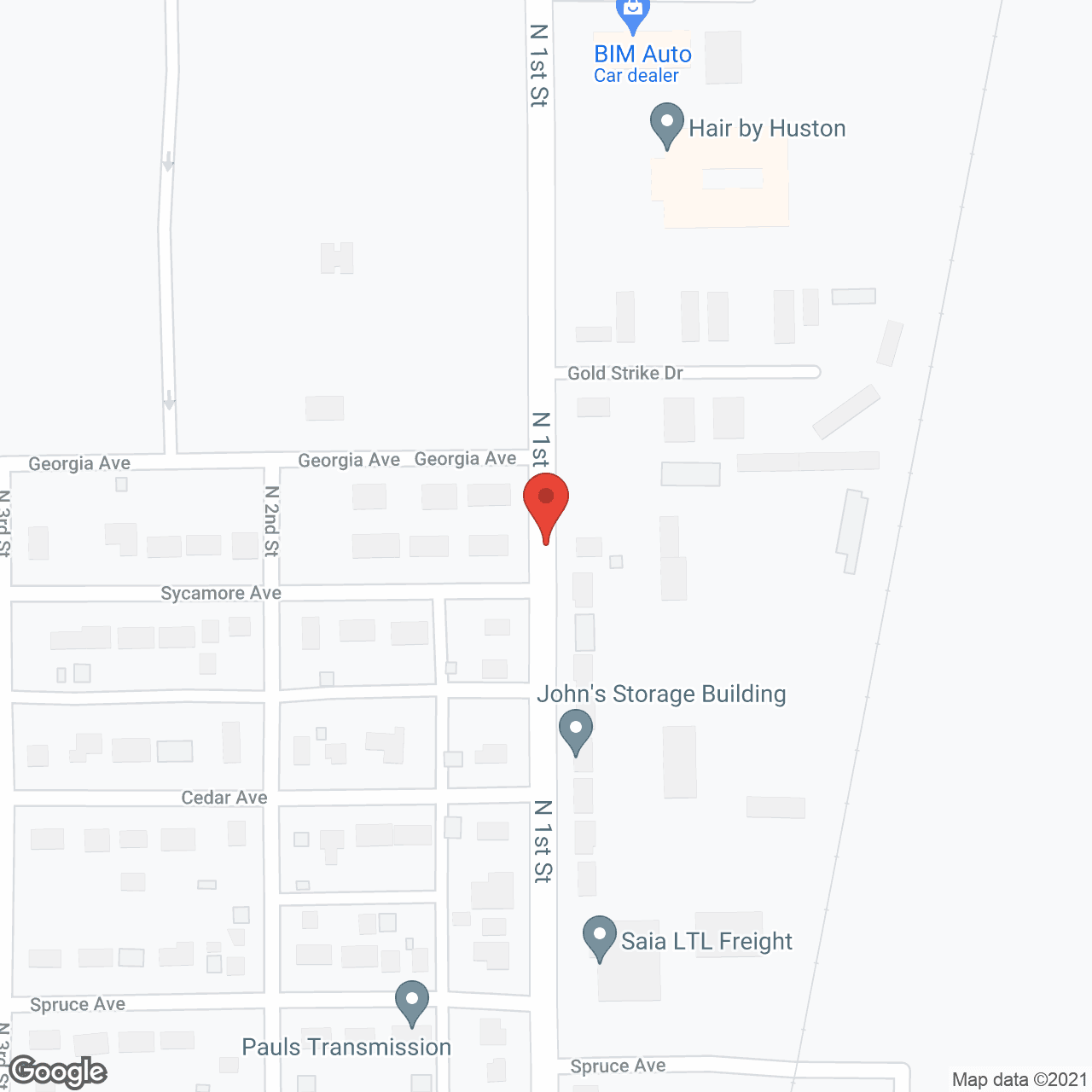Map of the neighborhood around Madison House