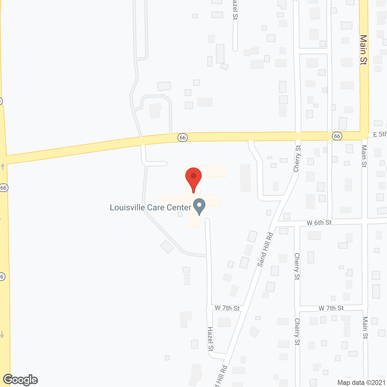 Map of the neighborhood around Louisville Care Ctr