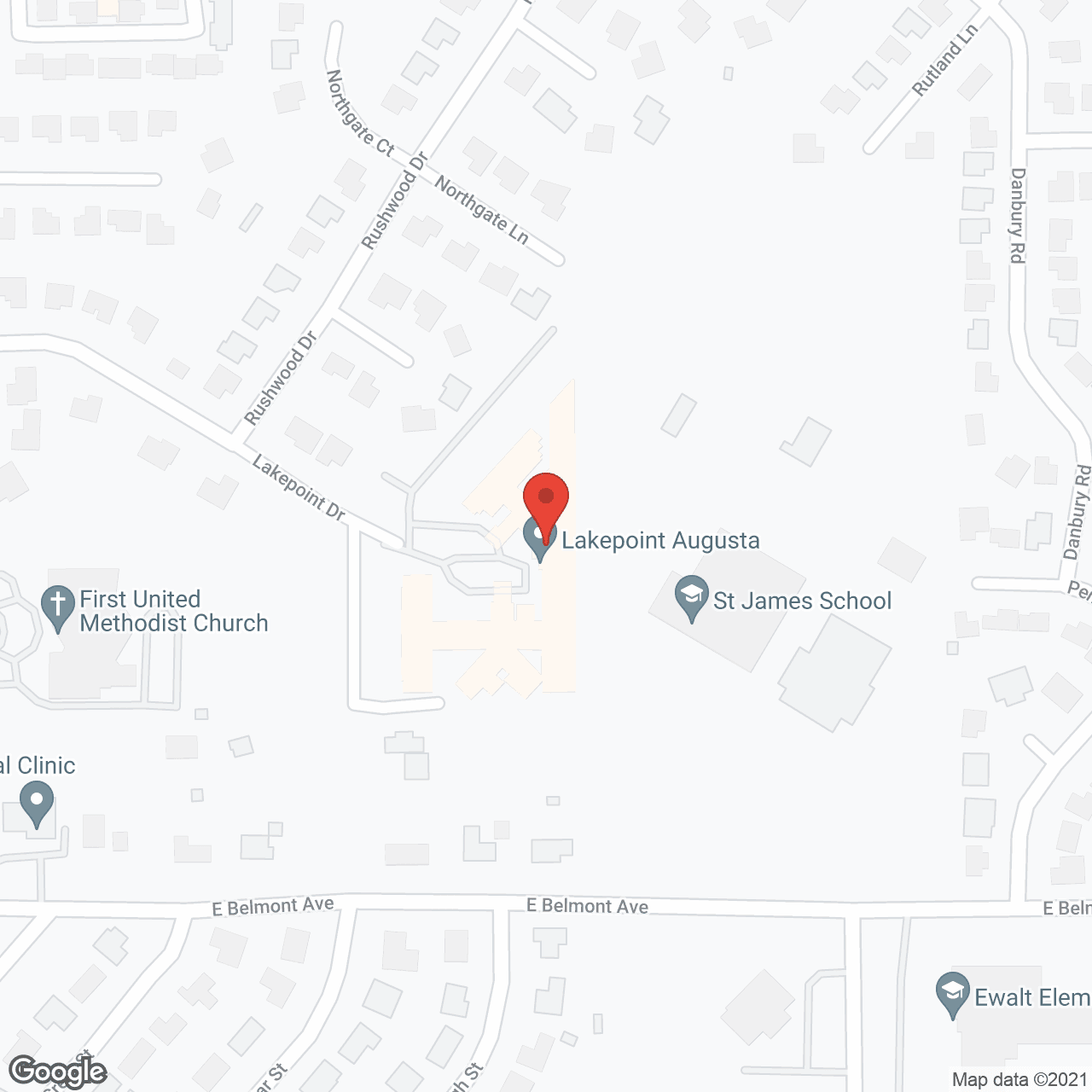Map of the neighborhood around LakePoint Augusta