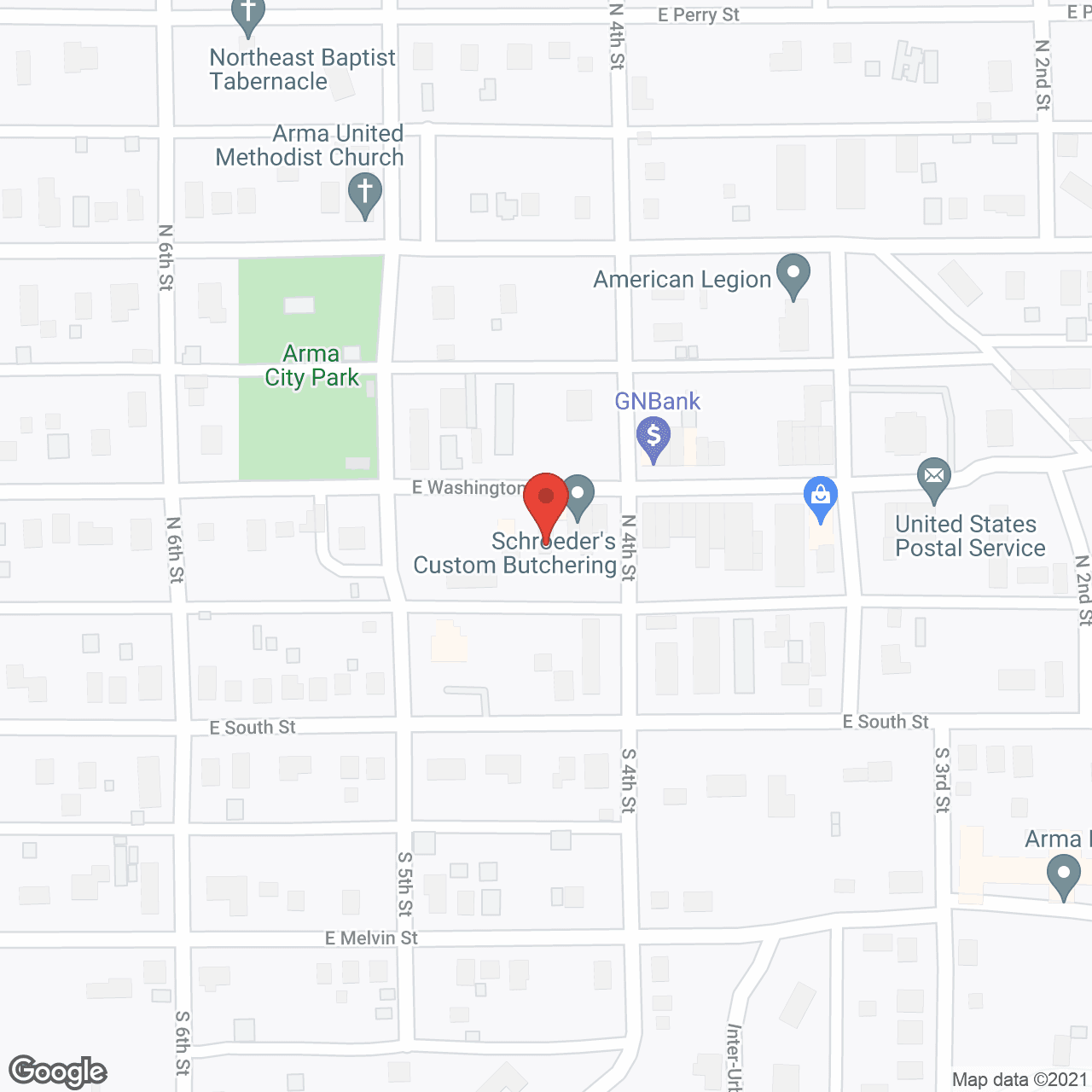 Map of the neighborhood around POTOMAC Health Care-Arma