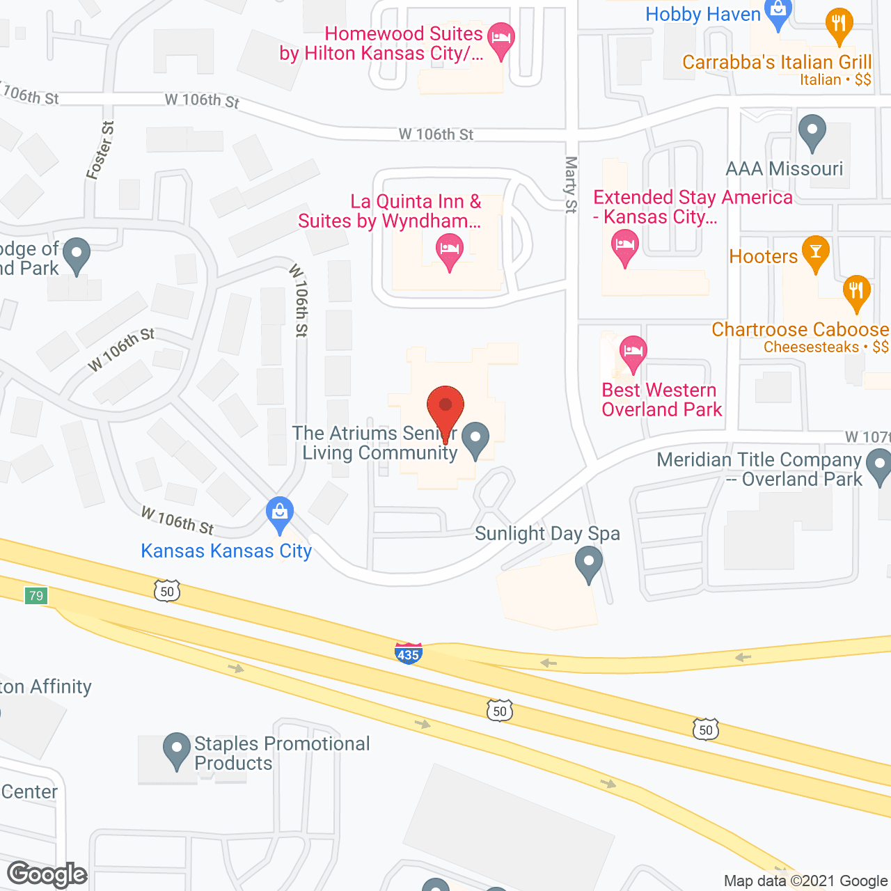 The Atriums Senior Living Community in google map