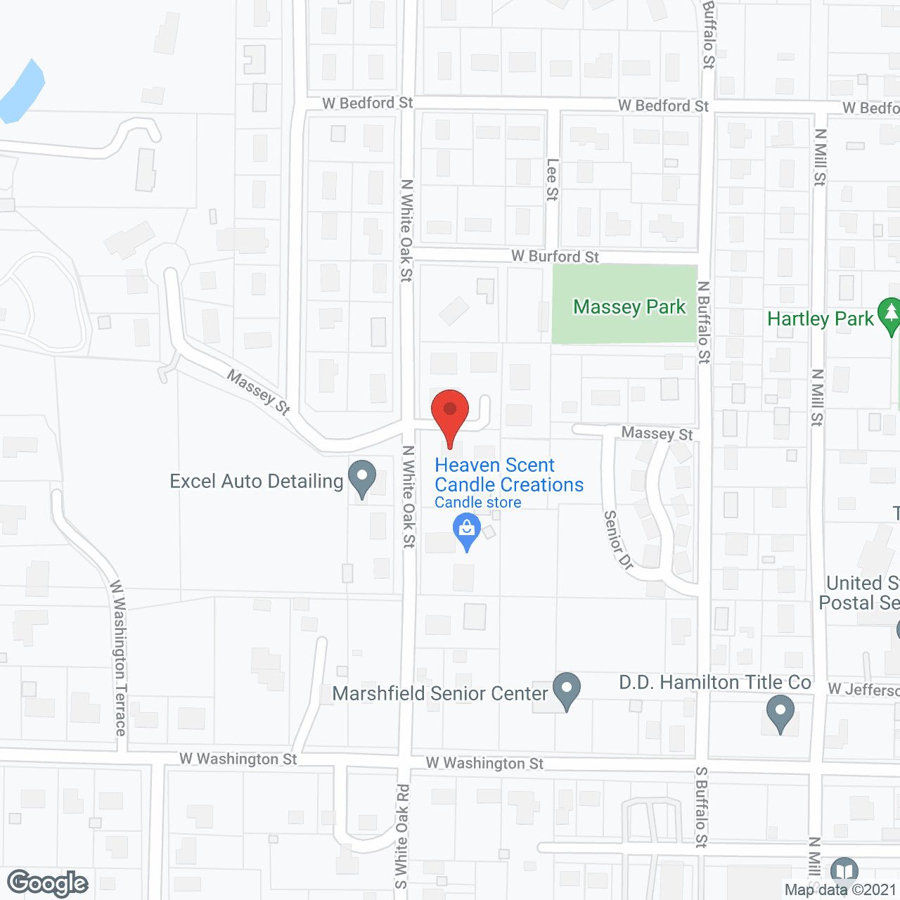Map of the neighborhood around Massey Park Apartments