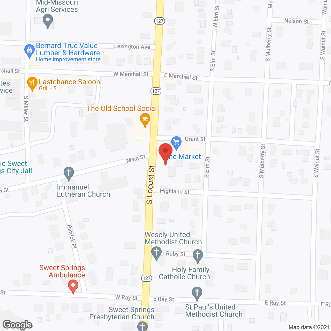 Map of the neighborhood around Royal Oaks Residential Care