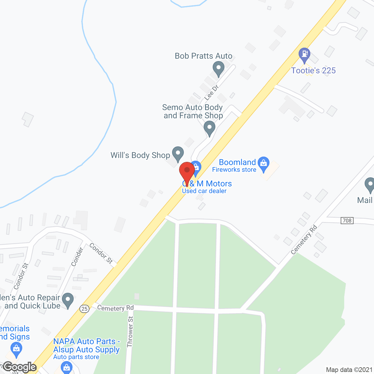 Map of the neighborhood around Holly Ridge Healthcare