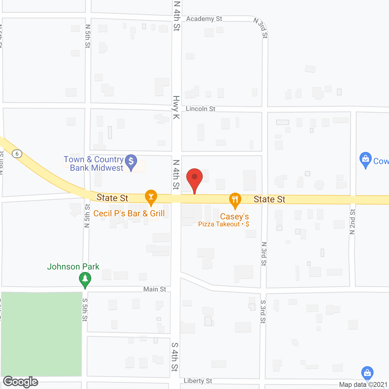 Map of the neighborhood around La Belle Manor Residential Cr