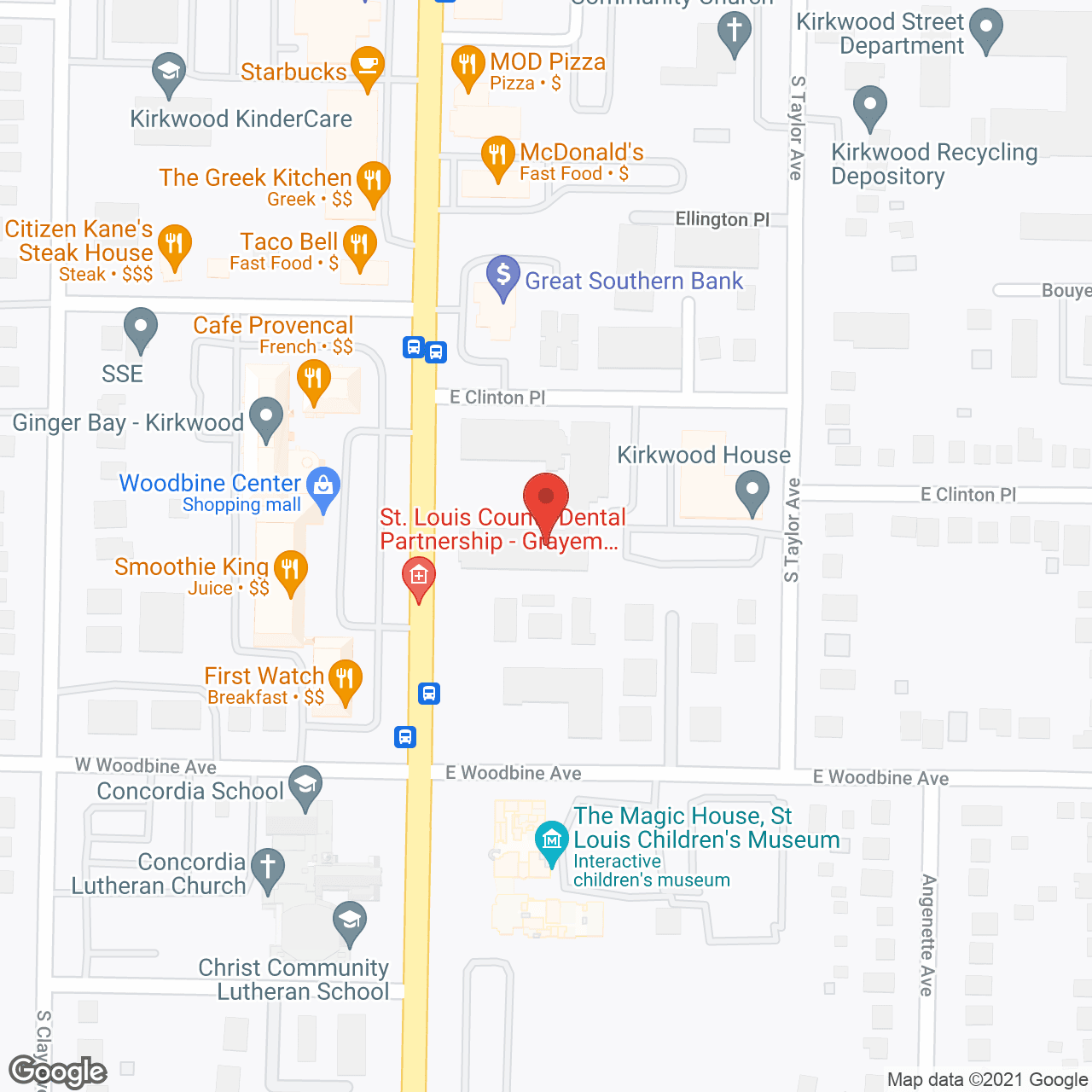 Map of the neighborhood around Bethesda Gardens