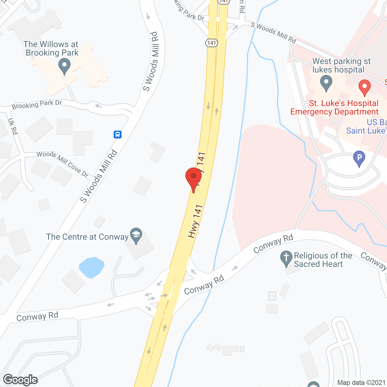 Map of the neighborhood around Brooking Park