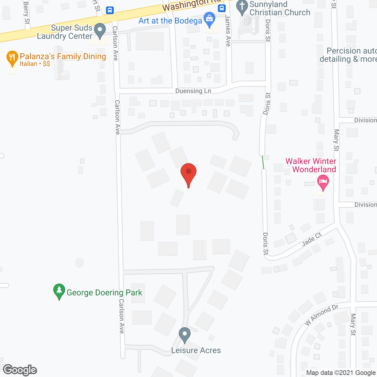 Map of the neighborhood around Leisure Acres