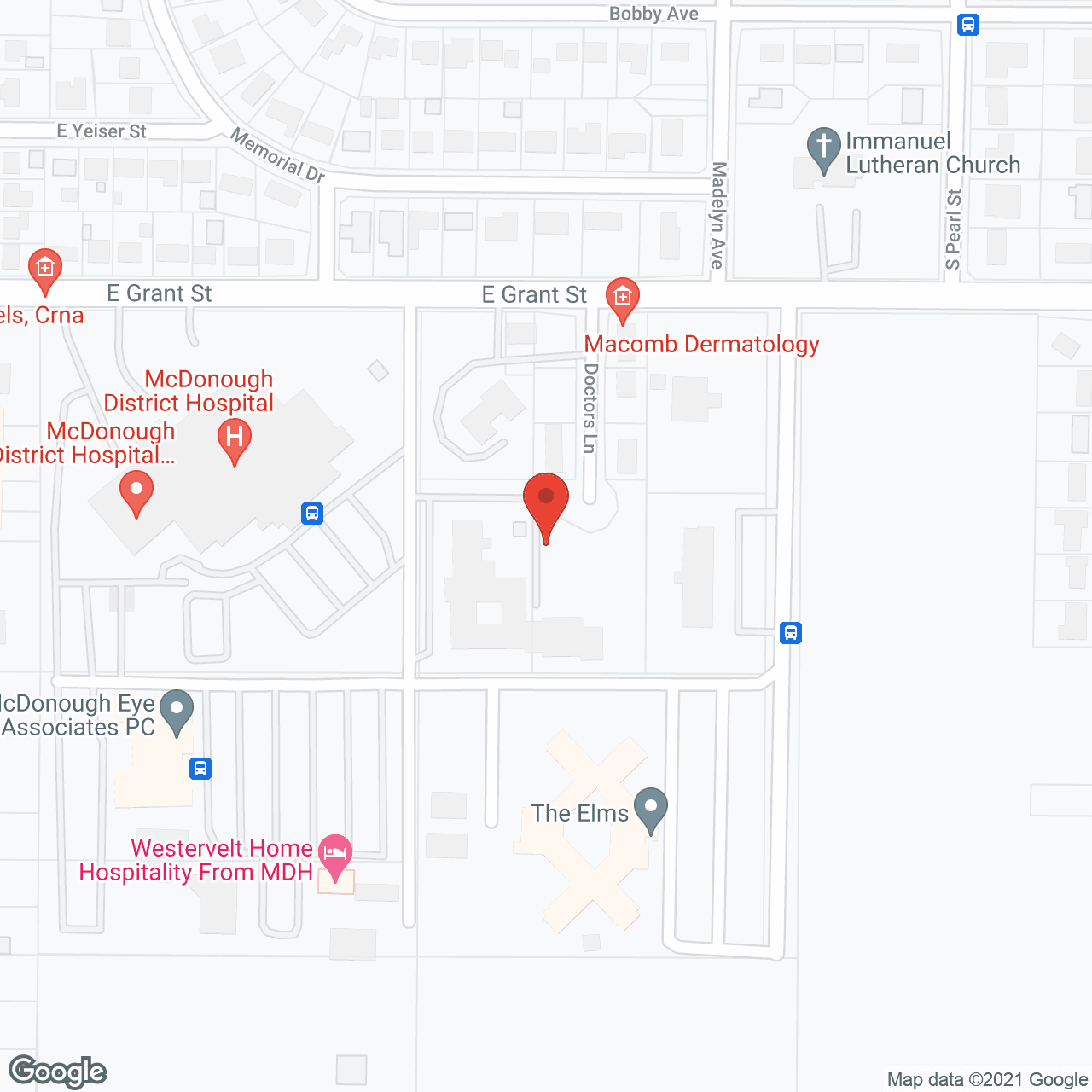 Map of the neighborhood around Heartland Health Care Ctr