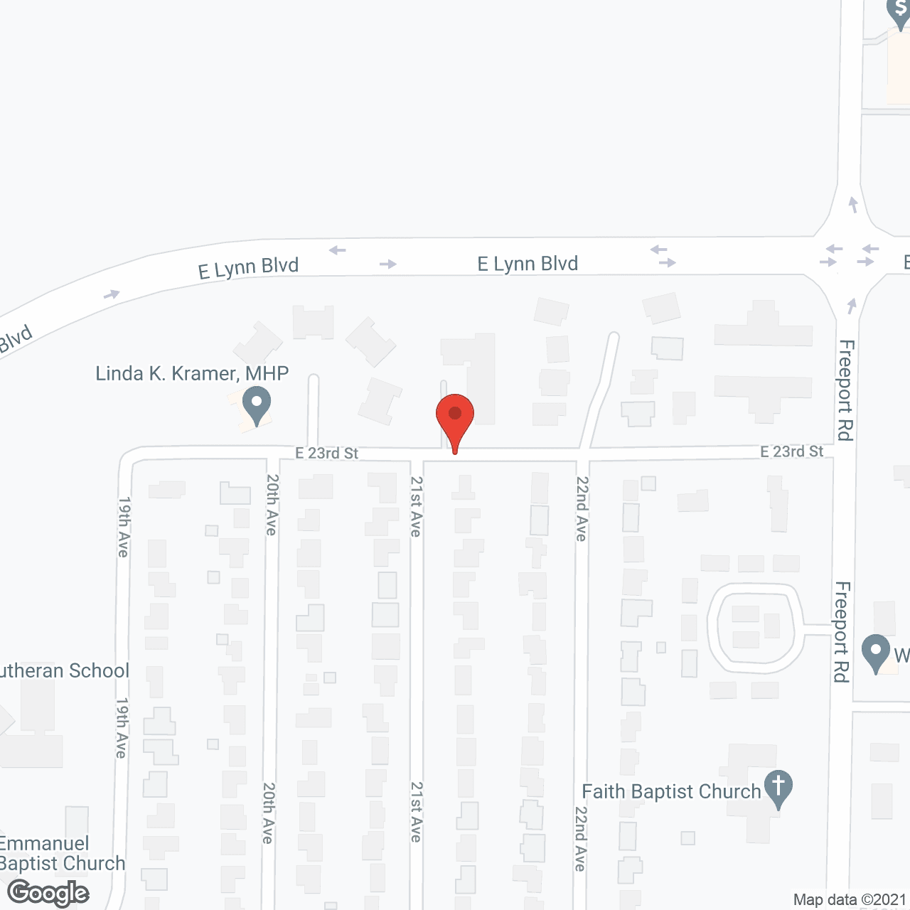 Map of the neighborhood around Regency Care Of Sterling