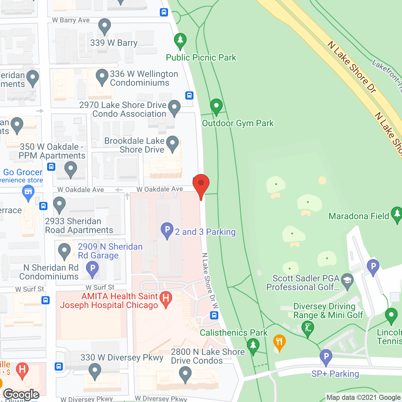 Map of the neighborhood around Brookdale Lake Shore Drive