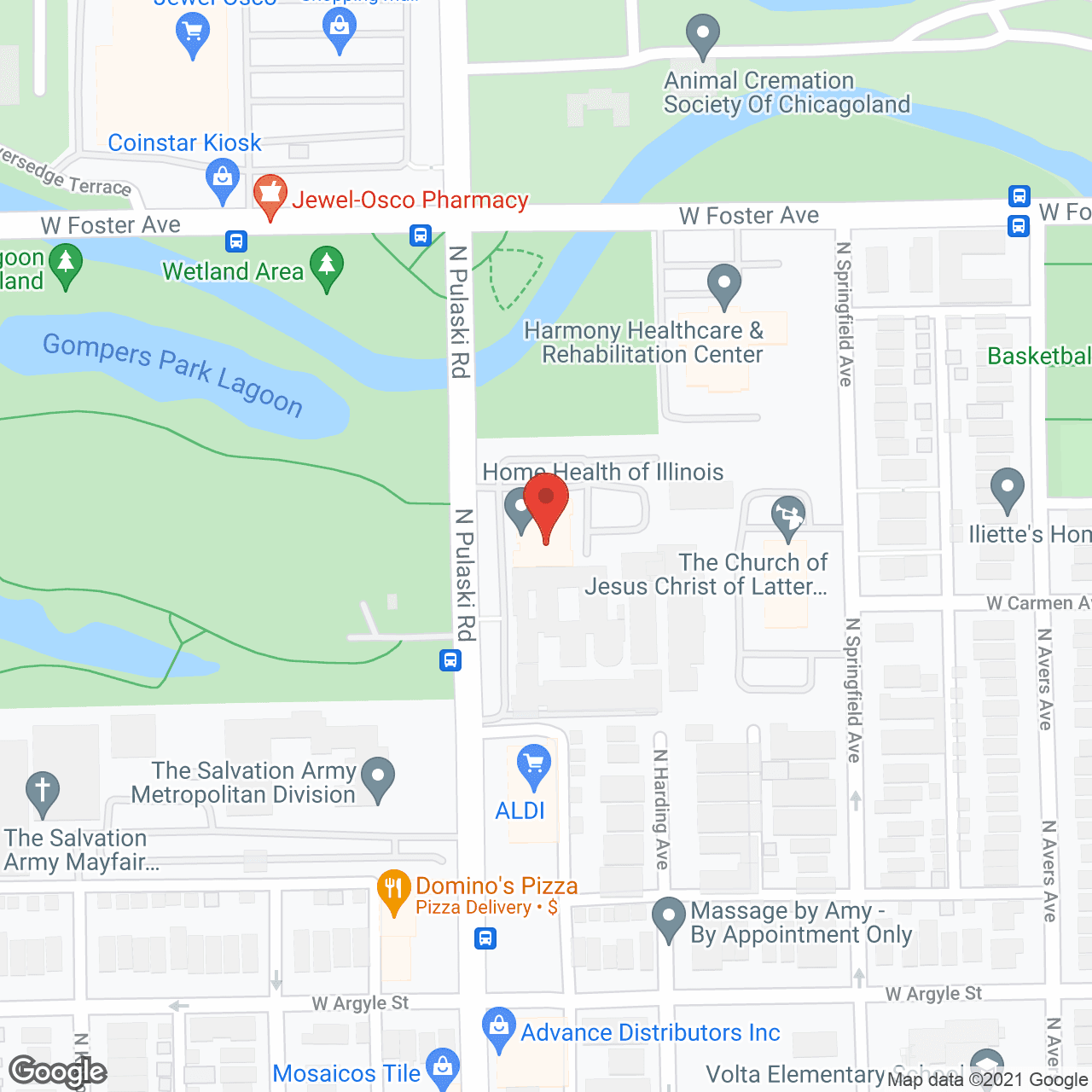 Map of the neighborhood around Fairmont Care