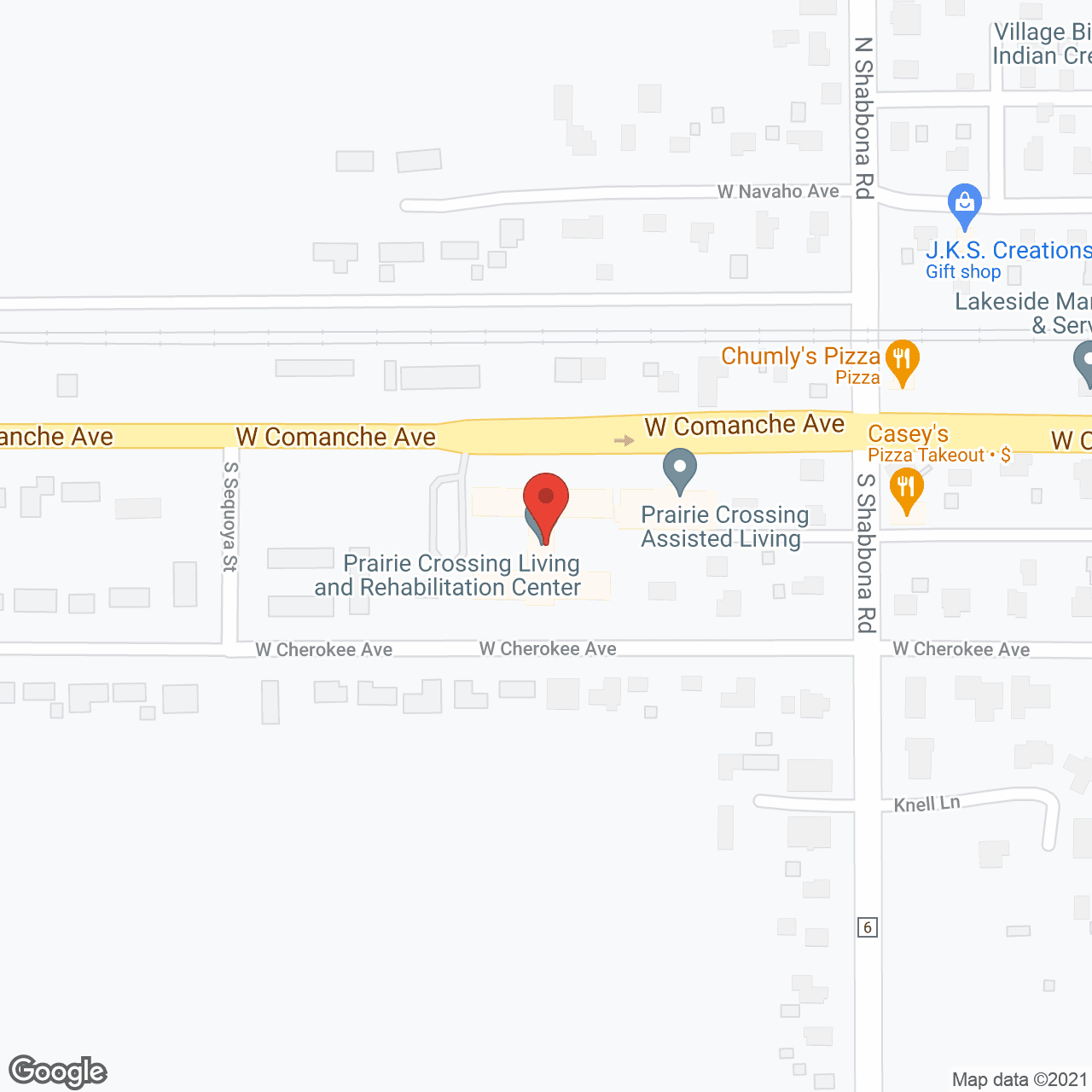 Map of the neighborhood around Shabbona Health Care Ctr