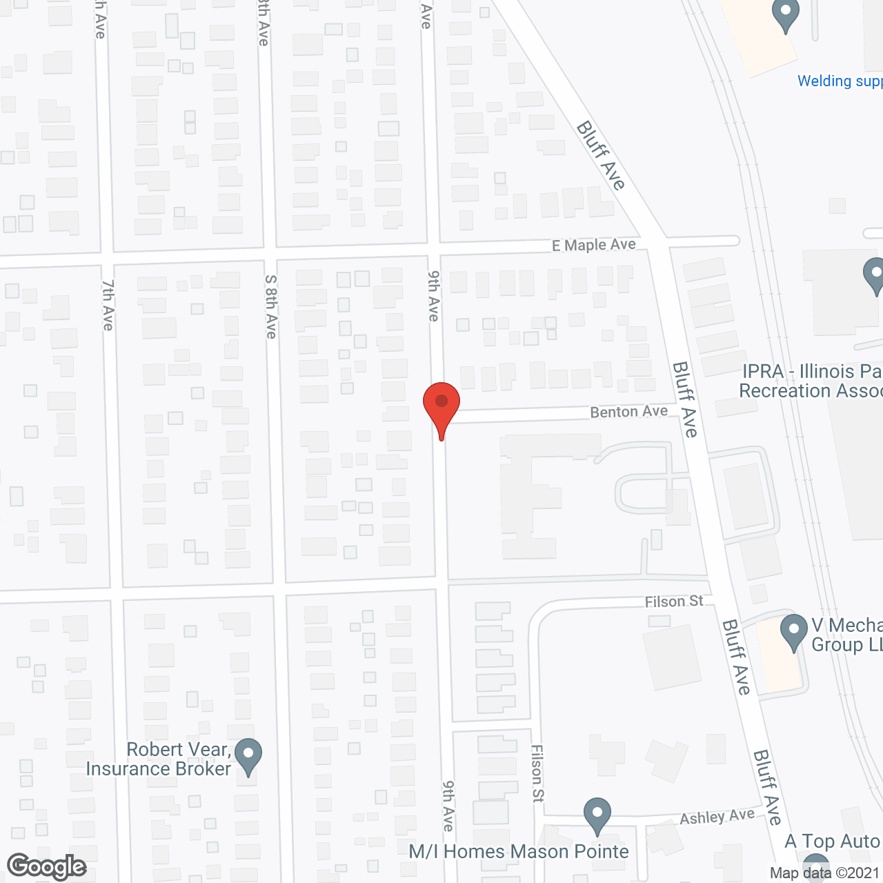 Map of the neighborhood around Meadowbrook LaGrange