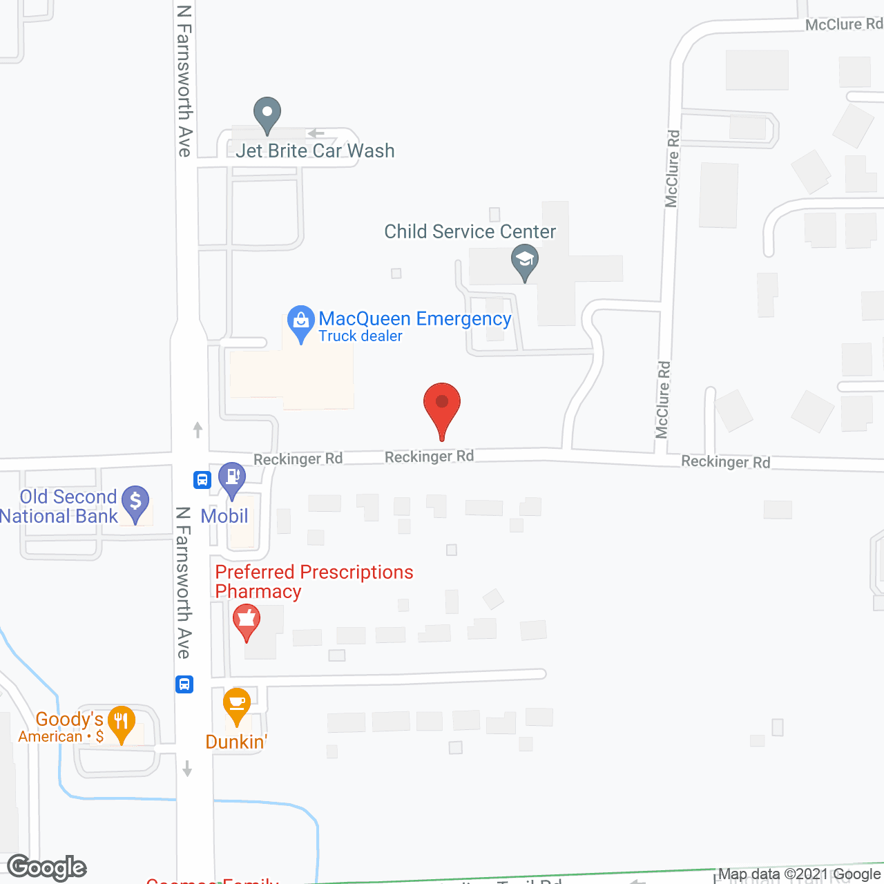 Map of the neighborhood around Bethesda Lutheran Home