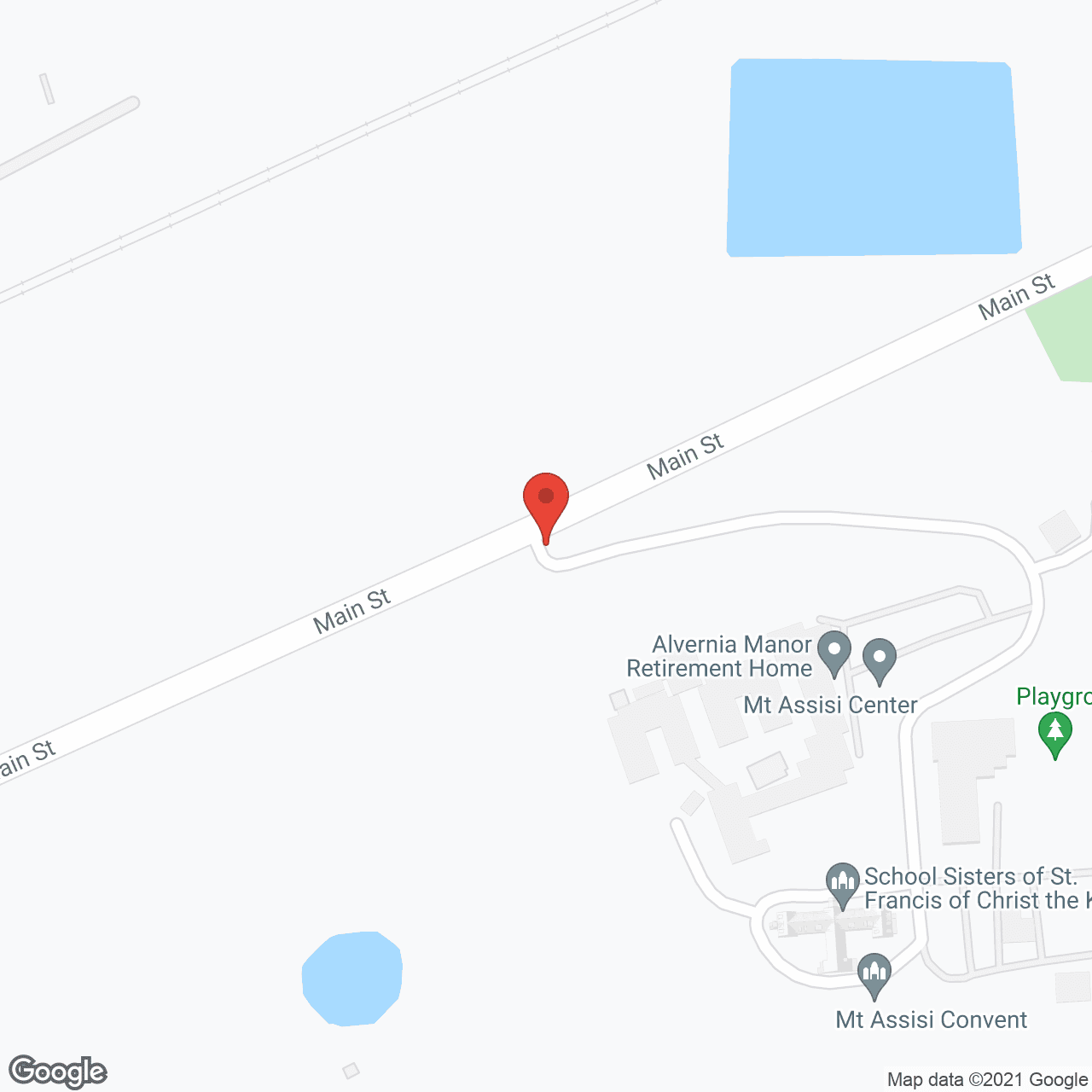Map of the neighborhood around Alvernia Manor Senior Living