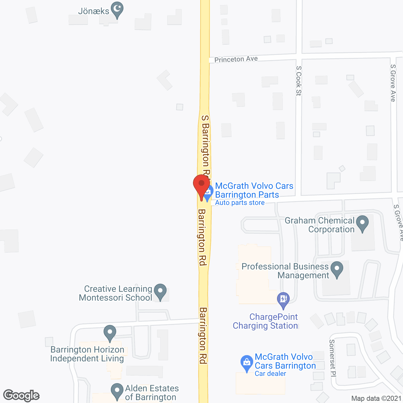 Map of the neighborhood around Alden Horizon