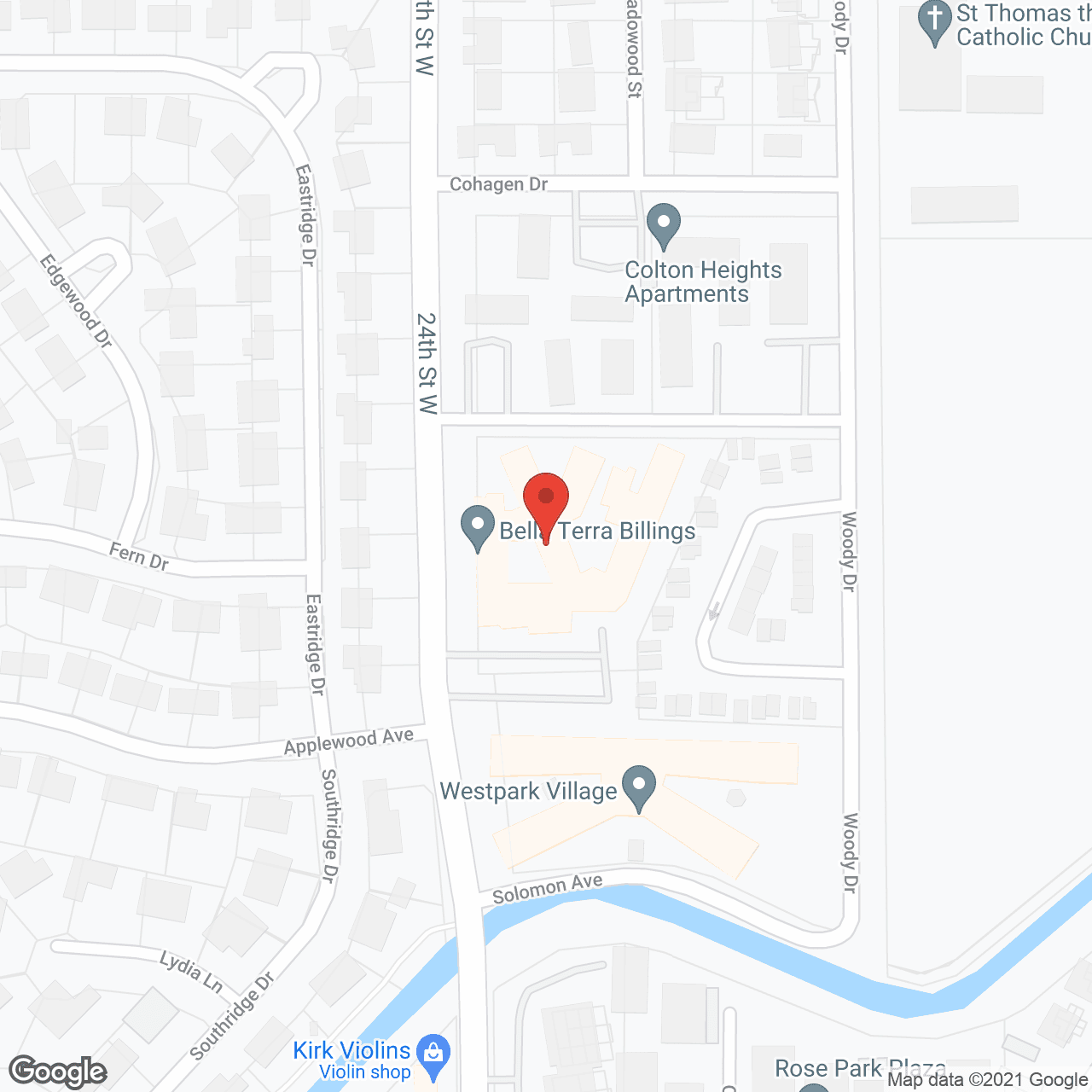 Map of the neighborhood around Valley Health Care Center