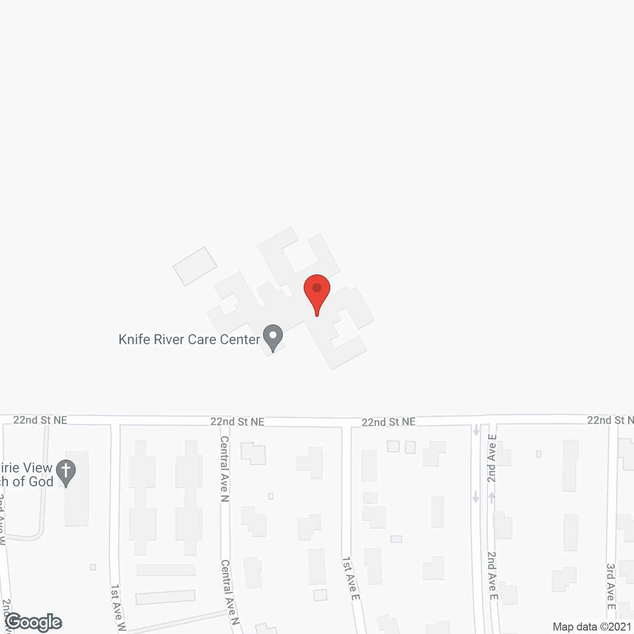 Map of the neighborhood around Knife River Care Ctr
