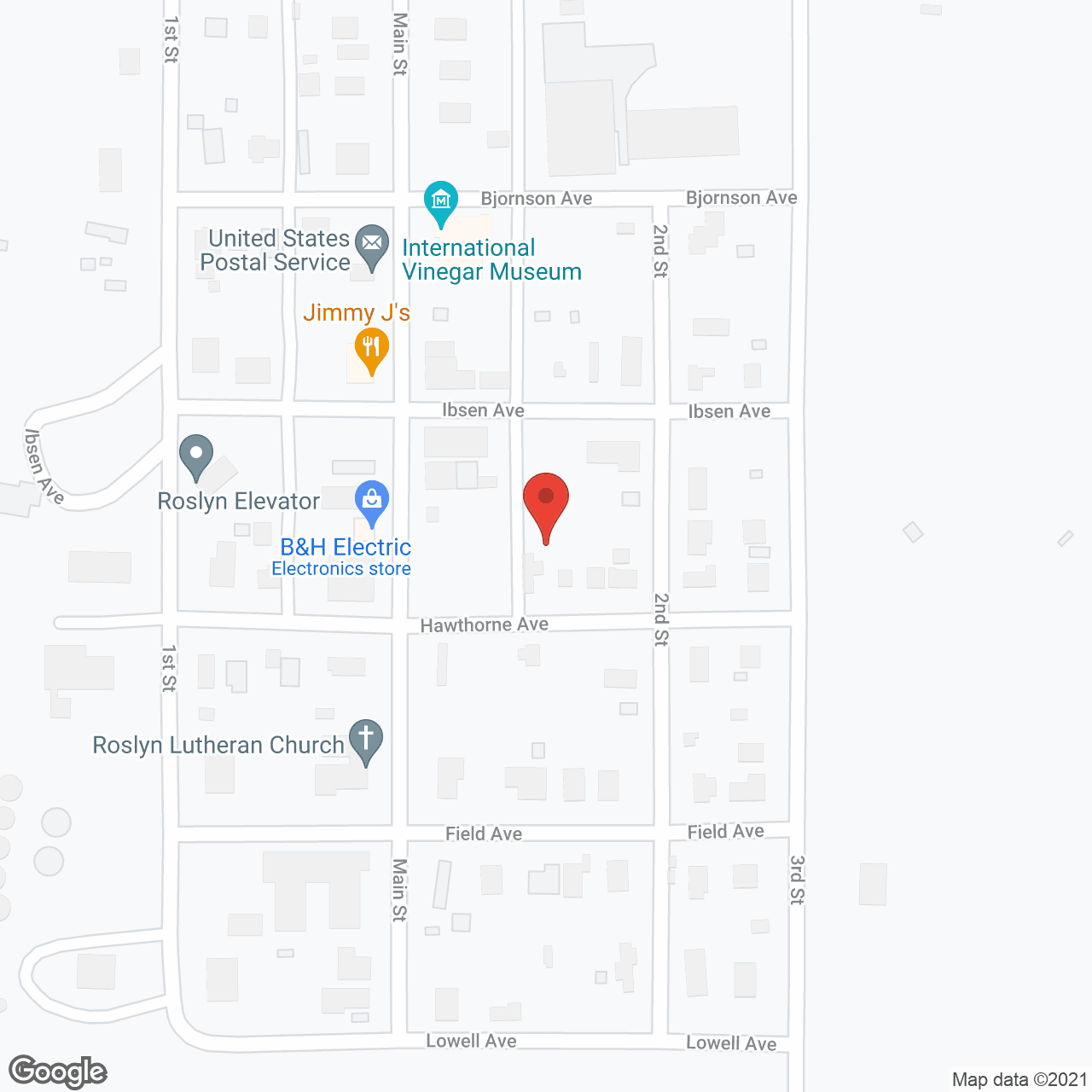 Map of the neighborhood around Strand Kjorsvig Rest Home