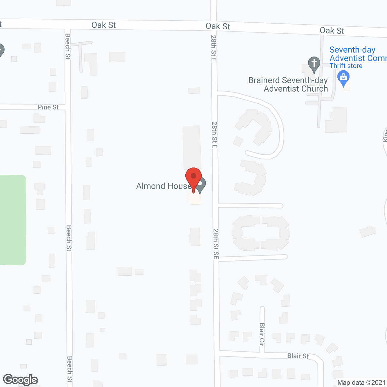 Map of the neighborhood around Silver Maple Residence