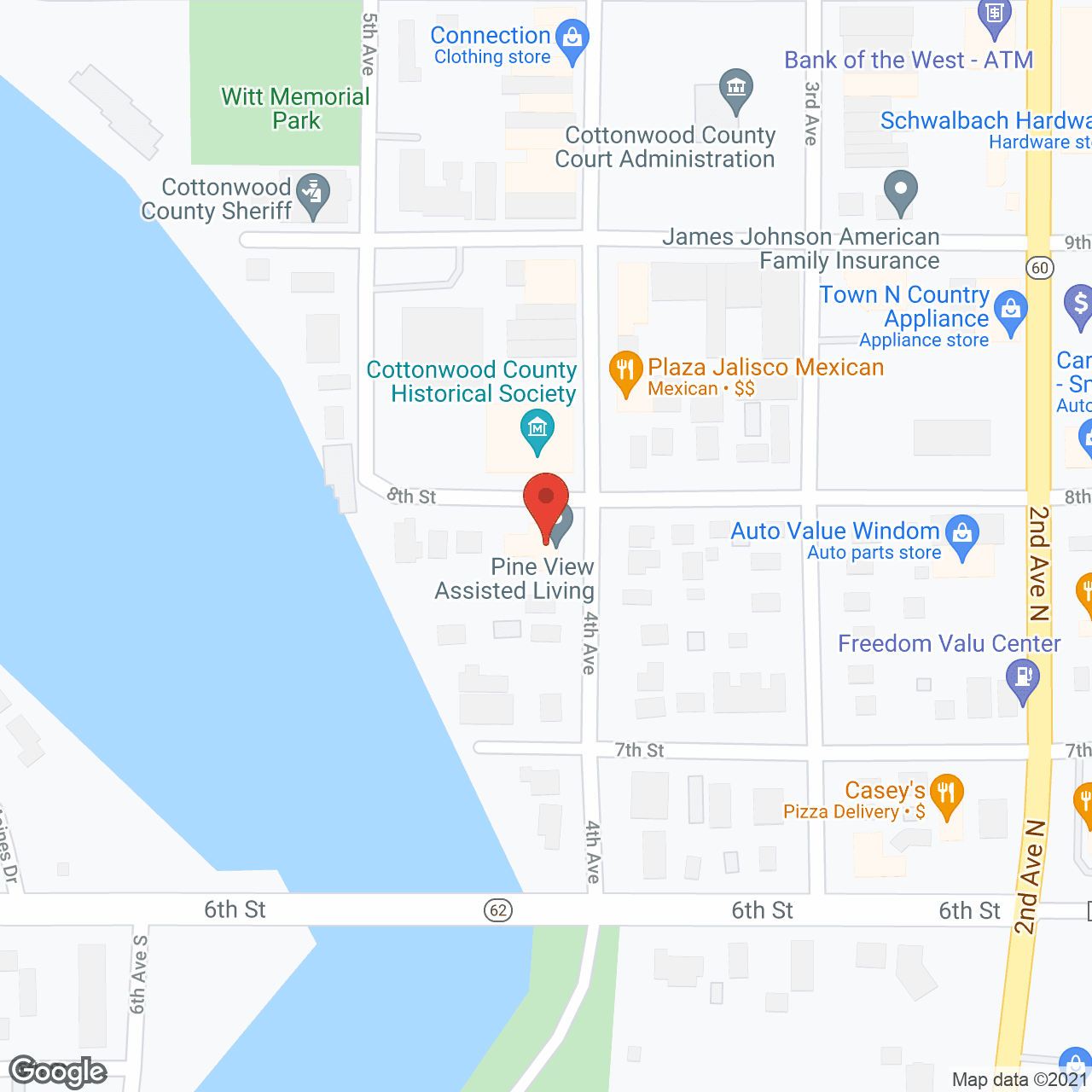 Map of the neighborhood around Harmony House of Windom