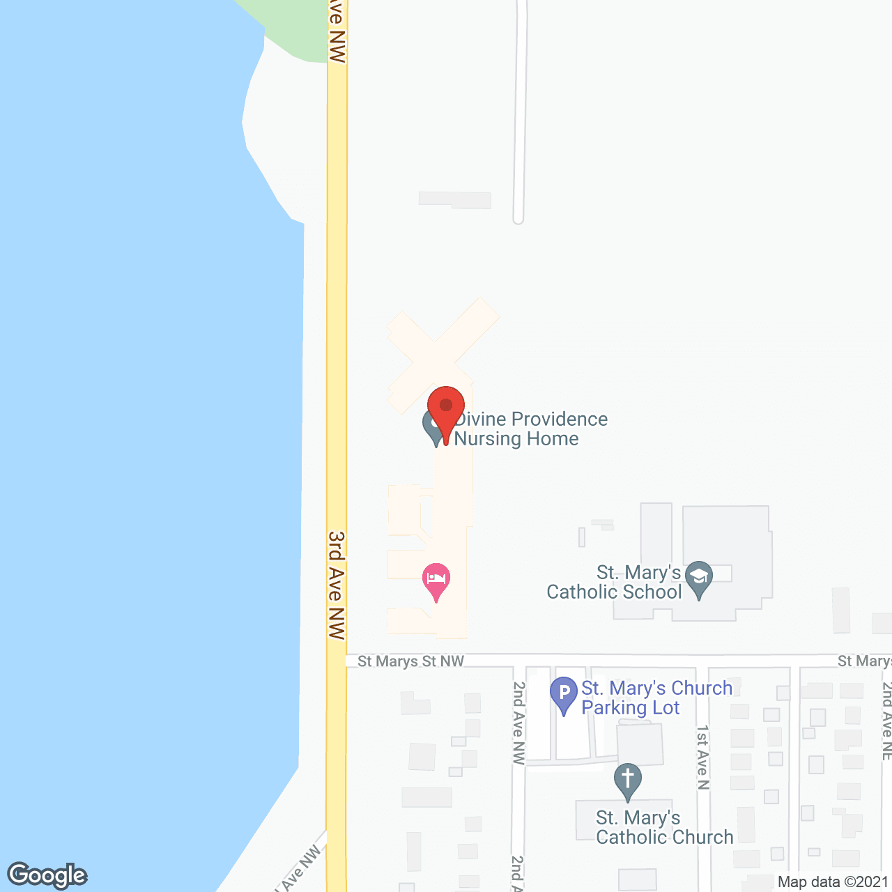 Map of the neighborhood around Divine Providence Nursing Home