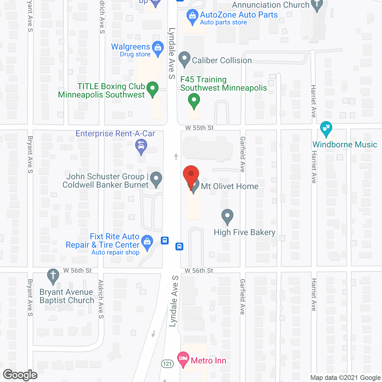 Map of the neighborhood around Careview Homes