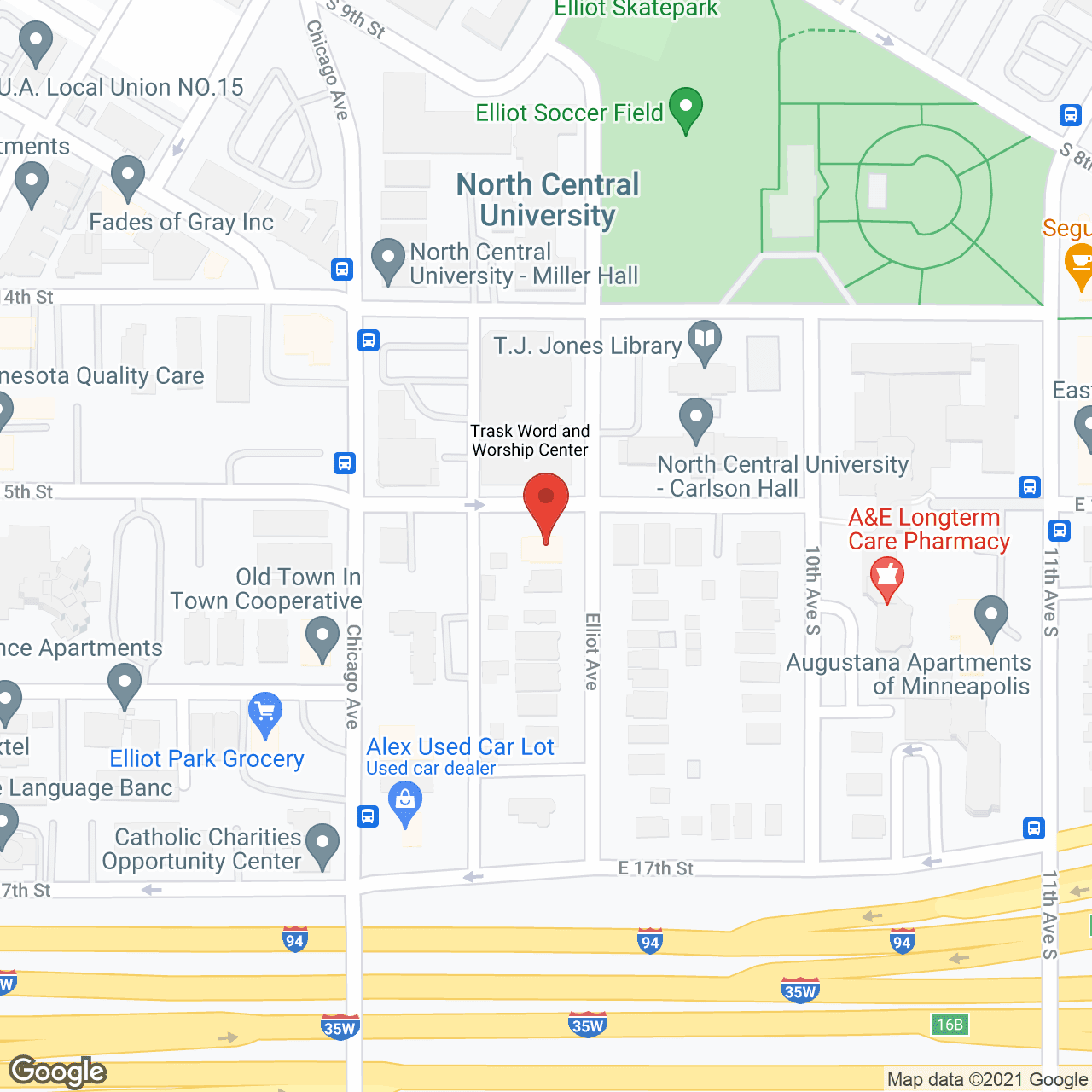 Map of the neighborhood around Elliot Care Home