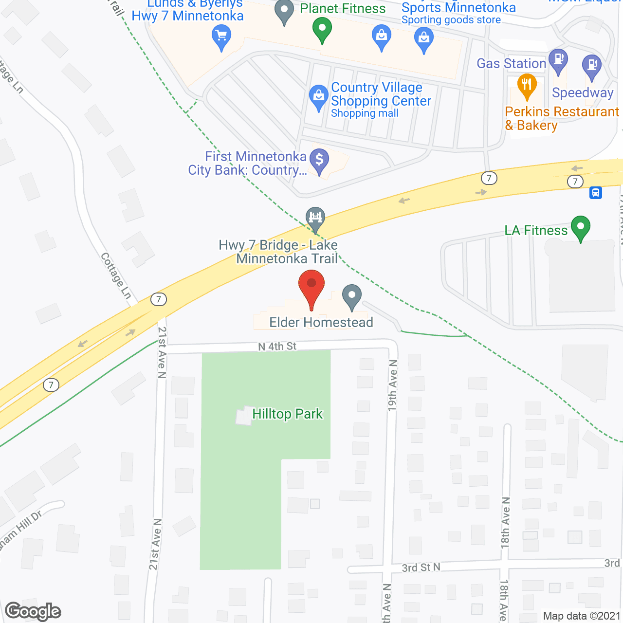 Map of the neighborhood around Elder Homestead
