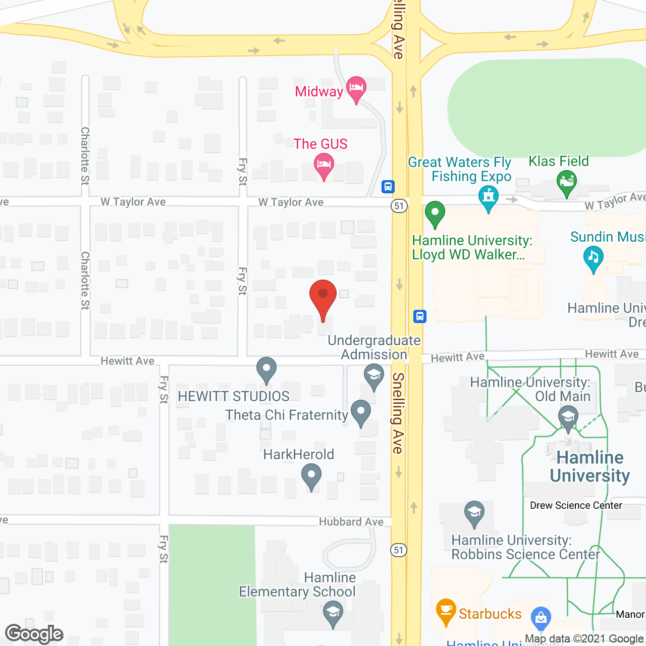 Map of the neighborhood around Hewitt House of People Inc