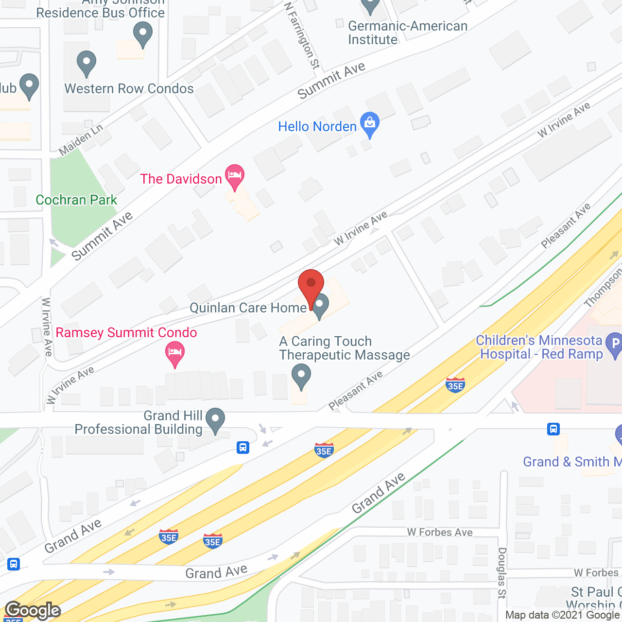 Map of the neighborhood around Quinlan CARE Home