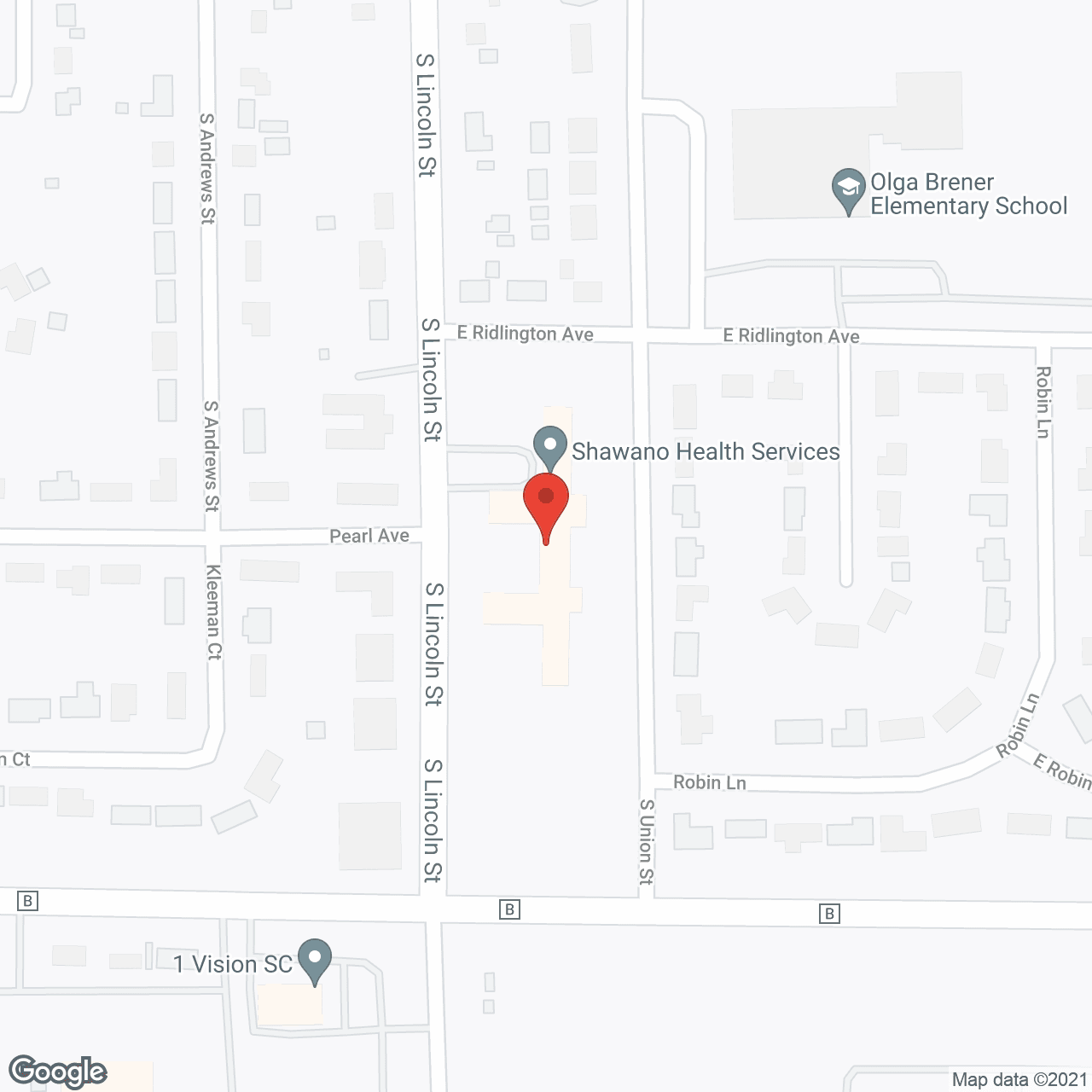 Map of the neighborhood around Heartland Health Care Ctr