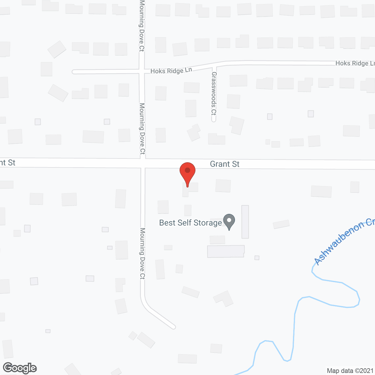 Map of the neighborhood around Oaks Family Care