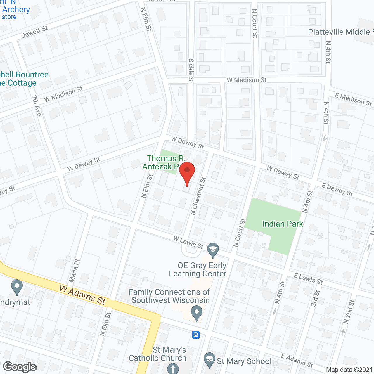 Map of the neighborhood around Gray's Nursing Home Annex 3