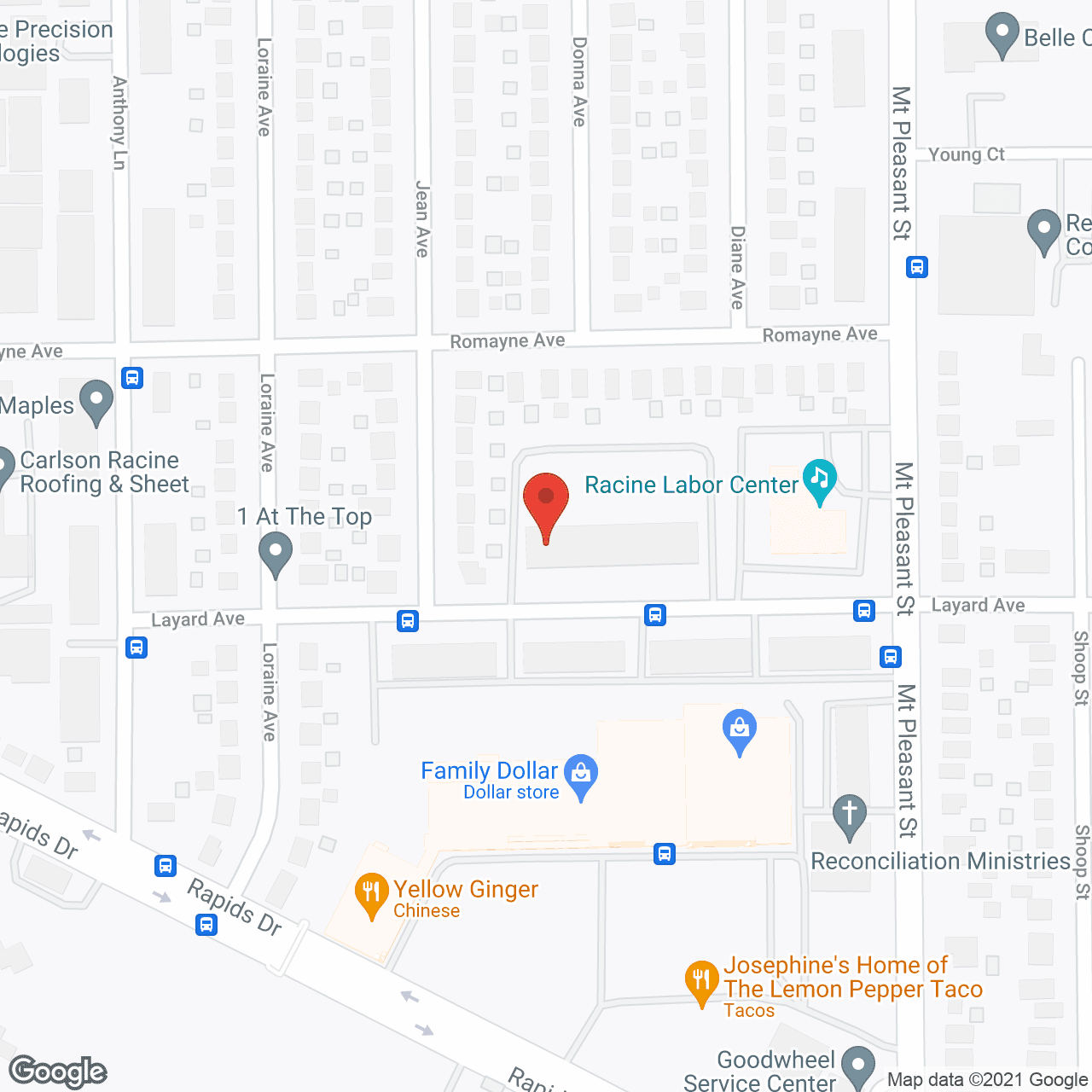 Map of the neighborhood around Mount Pleasant Manor