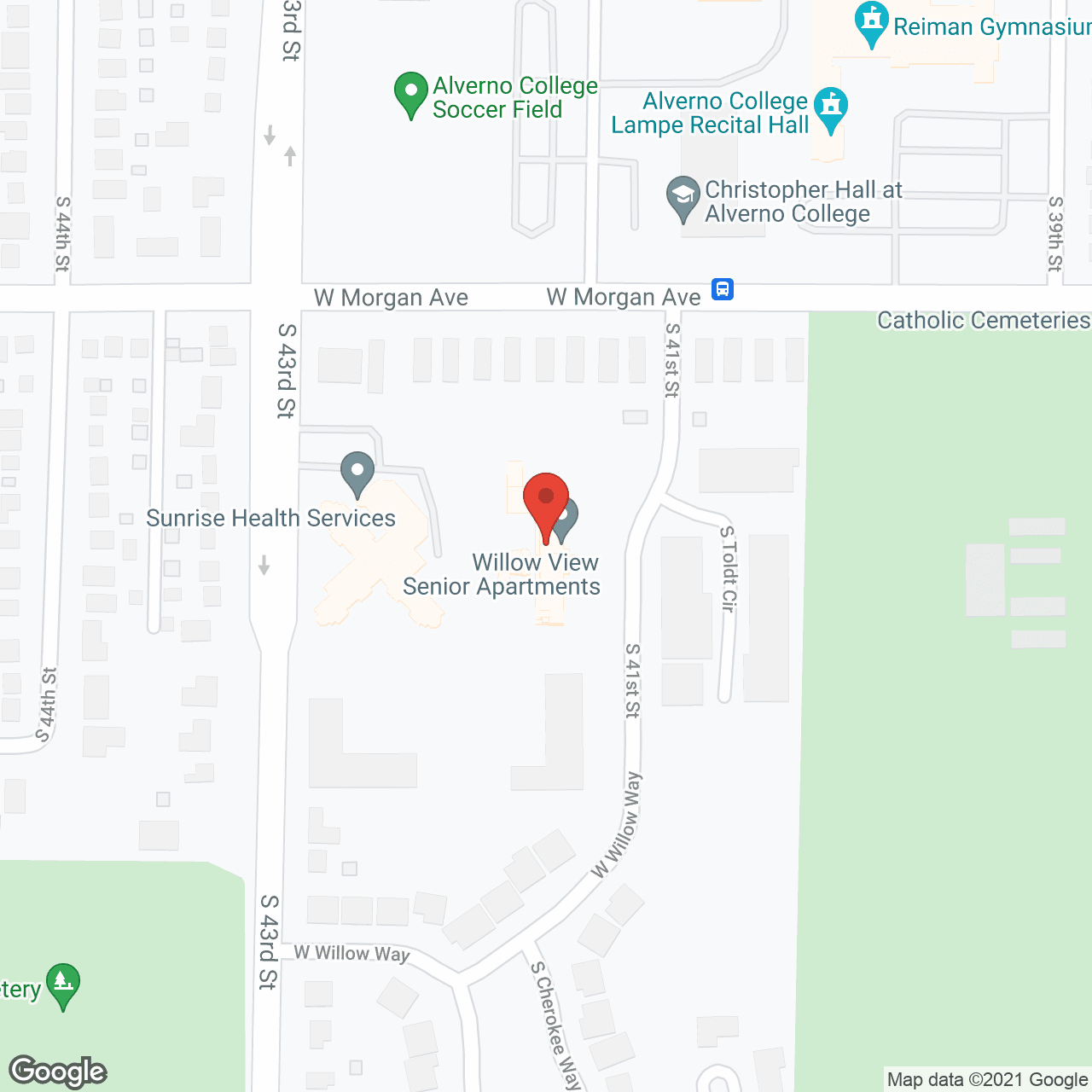 Map of the neighborhood around Clare Terrace