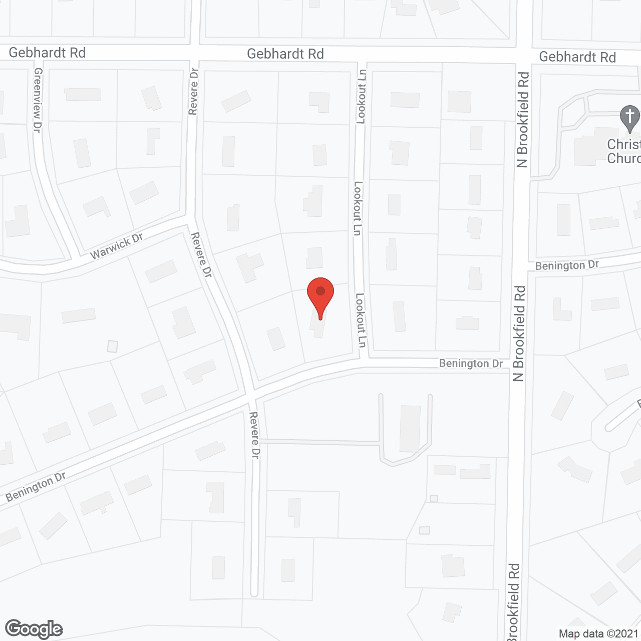 Map of the neighborhood around Benington Home