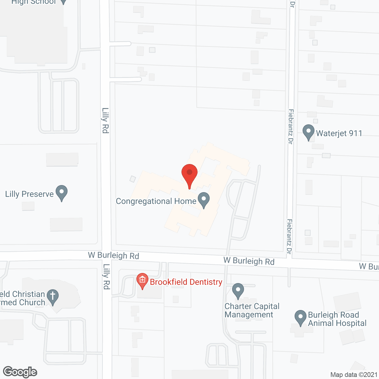 Map of the neighborhood around Congregational Home Inc.