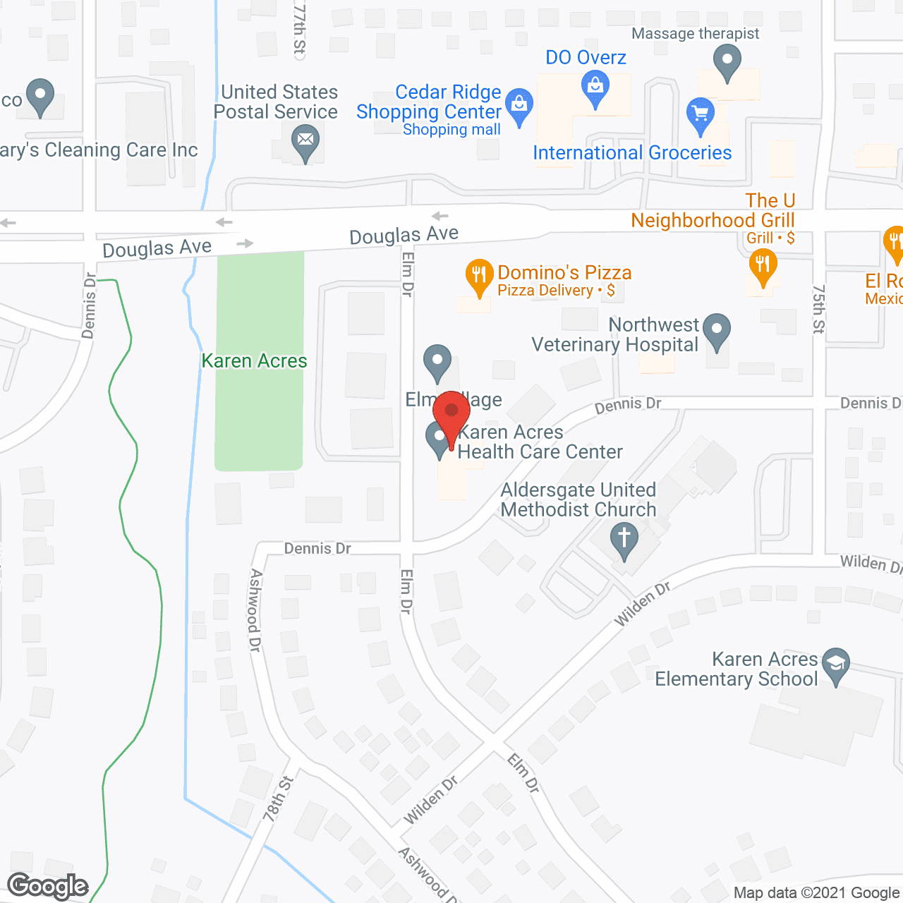 Map of the neighborhood around Karen Acres Health Care Center