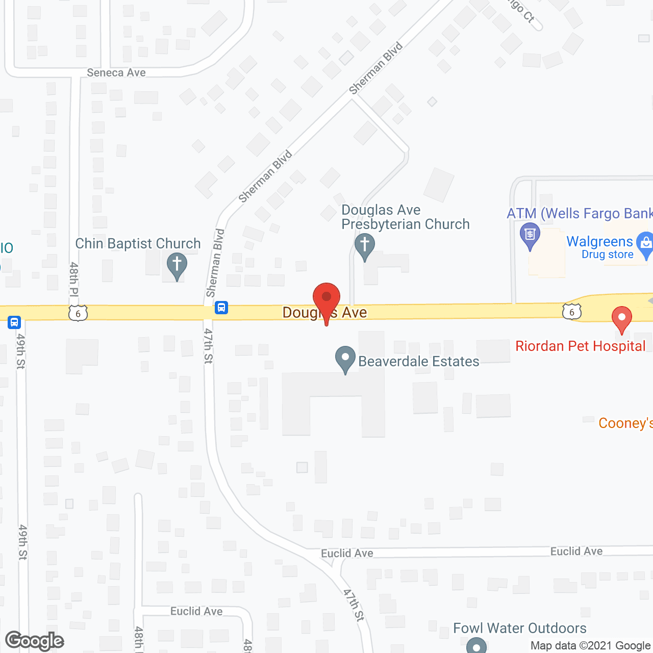 Map of the neighborhood around Independence Village of Des Moines