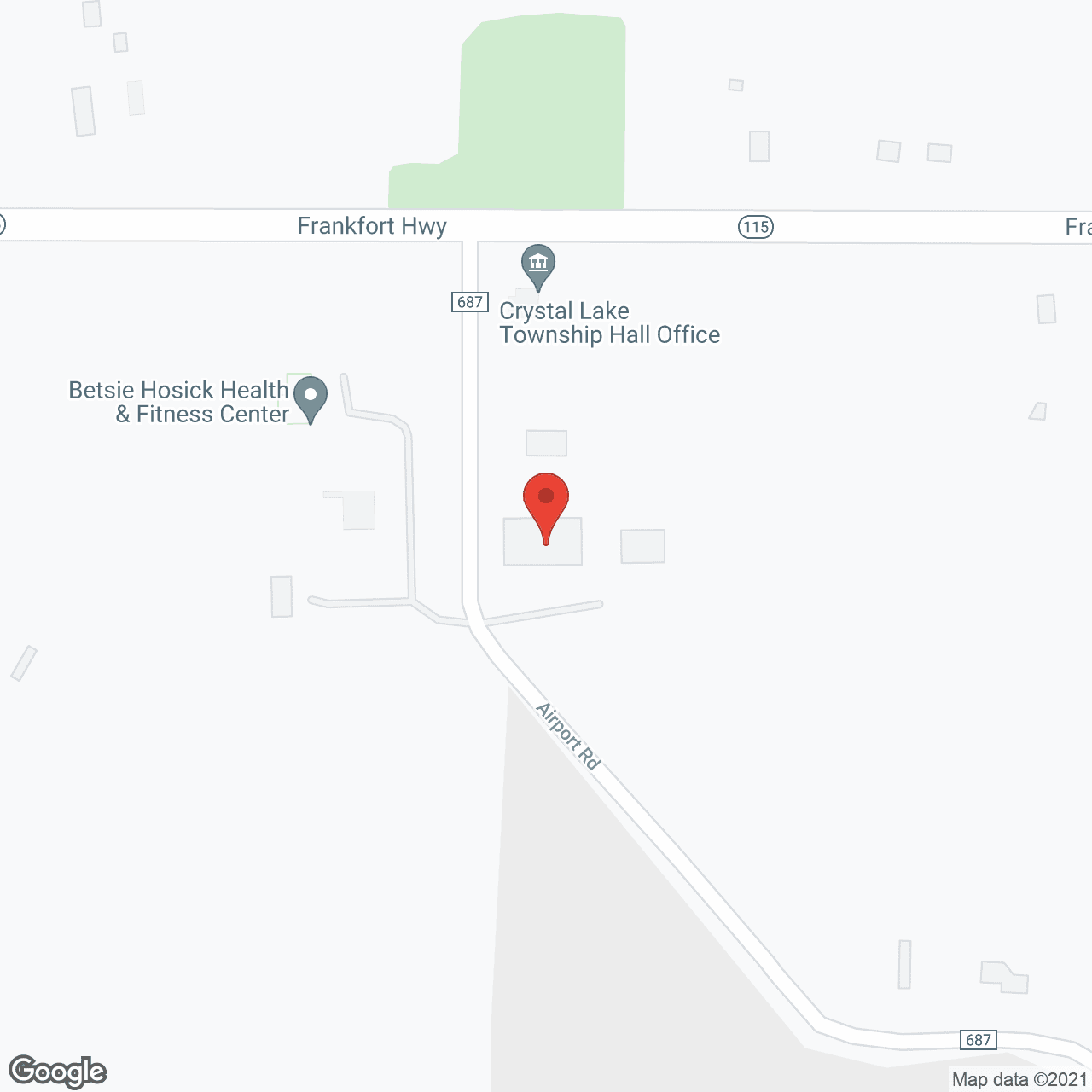 Map of the neighborhood around Frankfort Pines