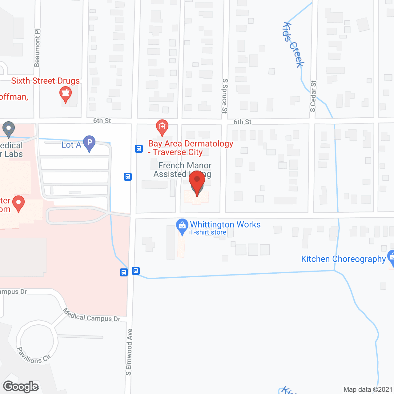 Map of the neighborhood around French Manor Inn