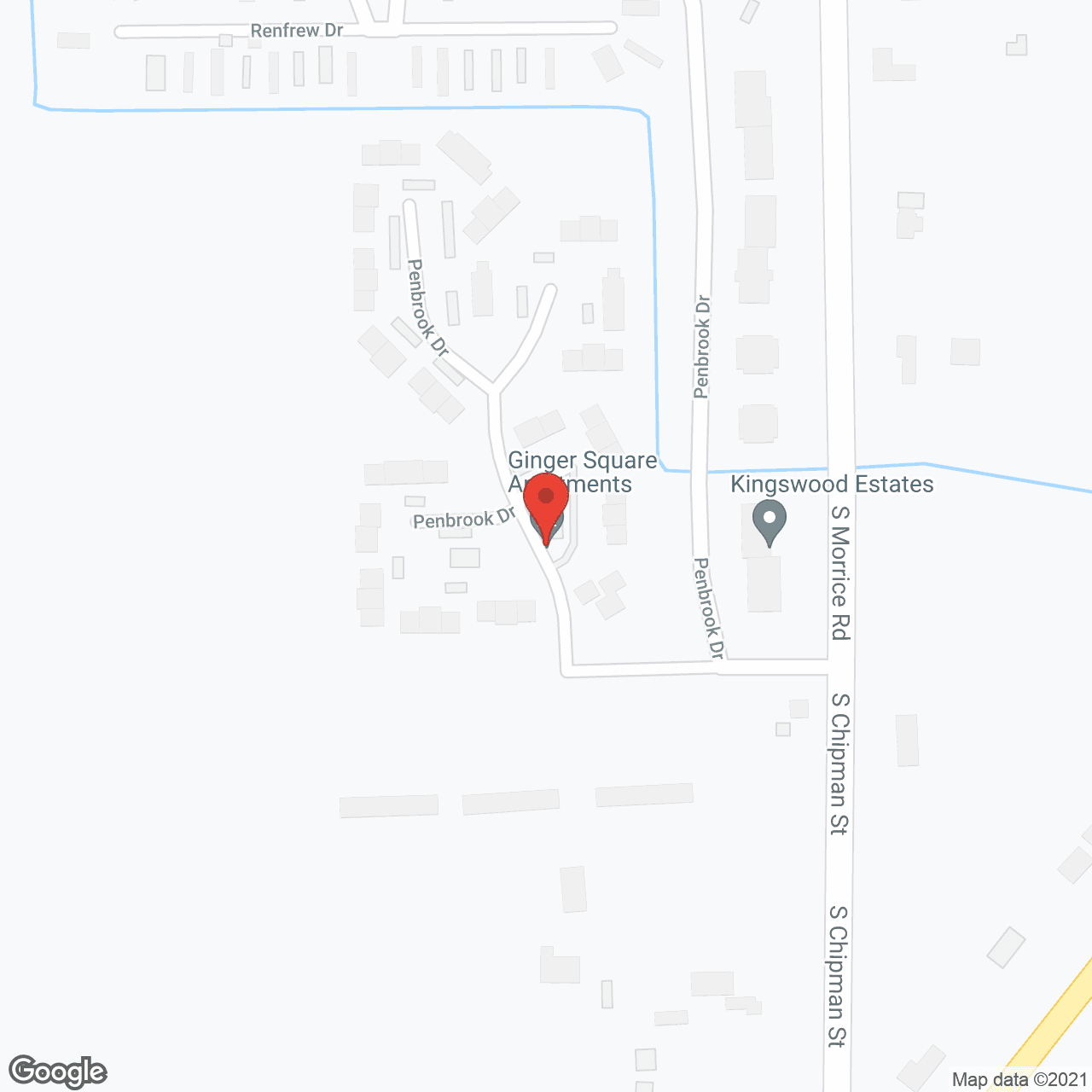Map of the neighborhood around Pennbrook Apartments