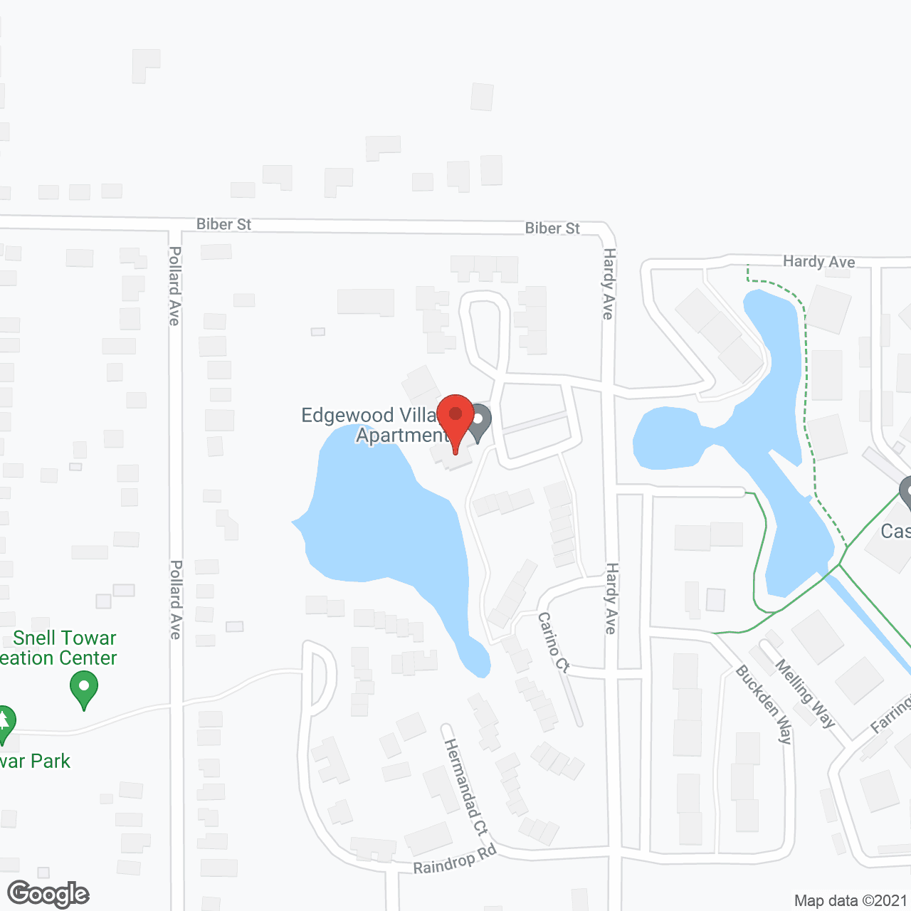 Map of the neighborhood around Edgewood Village Apartments