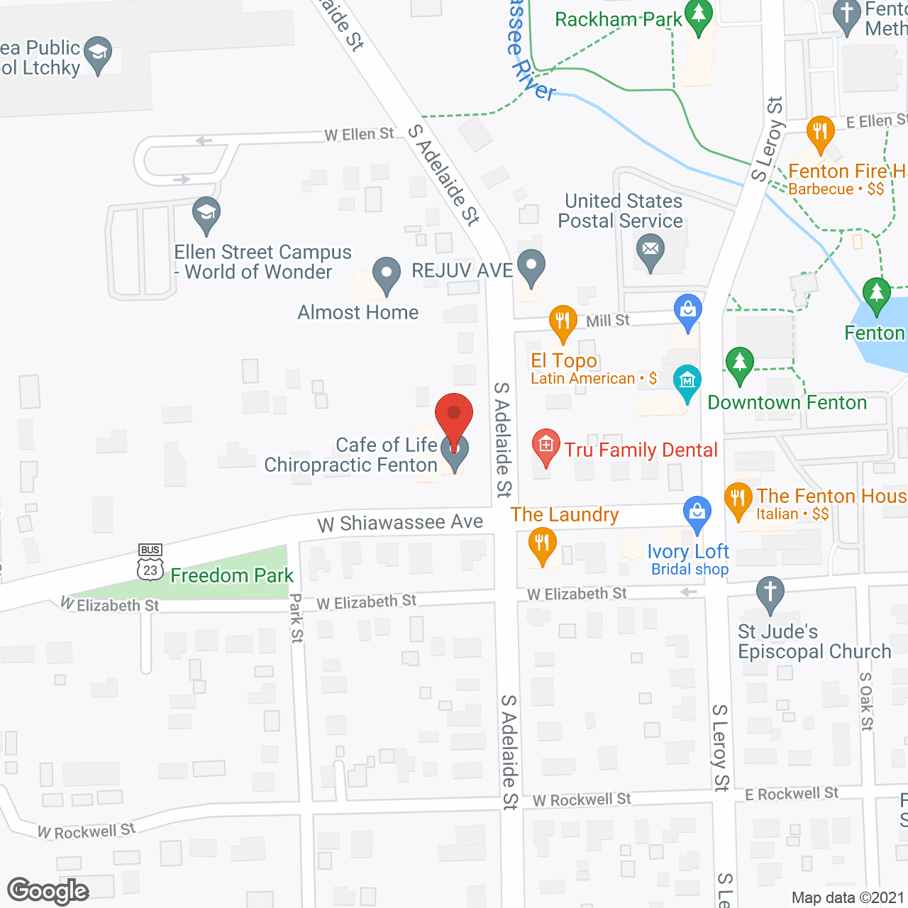 Map of the neighborhood around Rockwell Assisted Living Inc